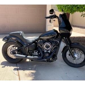 EXHAUST 2-INTO-1 SYSTEMS BASSANI ROAD RAGE III BLACK HARLEY DAVIDSON SOFTAIL 2018-2026