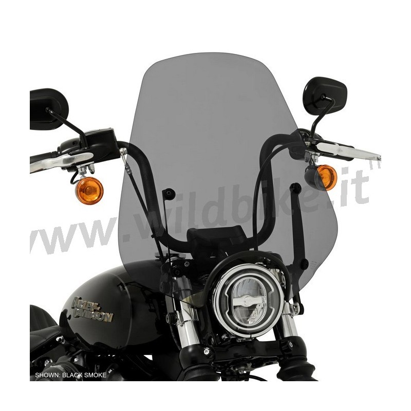 WINDSHIELD RIO GRANDE 19" SPORTSHIELD DARK SMOKE HARLEY DAVIDSON XL1200 C SPORTSTER CUSTOM 2011-2021