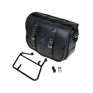 SEITENTASCHE LEDER MCJ CLASSIC STYLE 1 SCHWARZE FÜR HARLEY DAVIDSON SOFTAIL 2018-2026