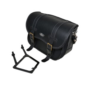 SACOCHE LATÉRAL MCJ EN CUIR VINTAGE NOIR HARLEY DAVIDSON RH 975 NIGHTSTER ABS 2022-2026