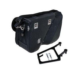 SACOCHE LATÉRAL MCJ EN CUIR VINTAGE NOIR HARLEY DAVIDSON RH 975 NIGHTSTER ABS 2022-2026