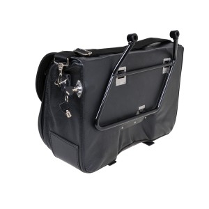 LEATHER SIDE BAG MCJ VINTAGE BLACK HARLEY DAVIDSON SOFTAIL 2018-2026