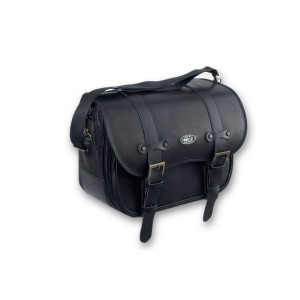 SACOCHE LATÉRAL MCJ VINTAGE EN CUIR NOIR HARLEY DAVIDSON FXS FLS SOFTAIL 1999-2017