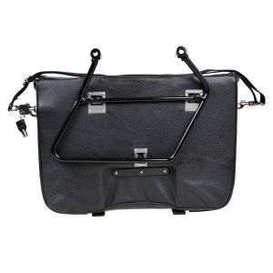 BORSA LATERALE IN PELLE MCJ VINTAGE NERA HARLEY DAVIDSON FXD DYNA 2006-2017