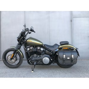 SEITENTASCHE LEDER MCJ CLASSIC SCHWARZE HARLEY DAVIDSON SOFTAIL 2018-2026