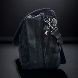 SACOCHE LATÉRAL MCJ EN CUIR BUSINESS NOIR HARLEY DAVIDSON RH 1250 SPORTSTER S 2021-2026