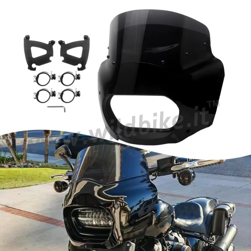 WINDSHIELD FAIRING ROAD WARRIOR 7" HARLEY DAVIDSON SOFTAIL FXFB FAT BOB 2018-2025