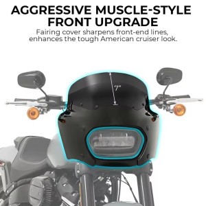 WINDSCHUTZSCHEIBE ROAD WARRIOR 7" HARLEY DAVIDSON SOFTAIL FXFB FAT BOB 2018-2025