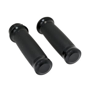 COMFORT CLASSIC SLIM 1" ALUMINUM GRIPS BLACK HARLEY DAVIDSON 1986-2021