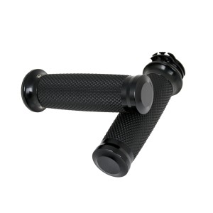 COMFORT CLASSIC SLIM 1" ALUMINUM GRIPS BLACK HARLEY DAVIDSON 1986-2021