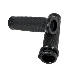 POIGNÉES COMFORT CLASSIC SLIM 1" ALUMINIUM NOIR HARLEY DAVIDSON 1986-2021
