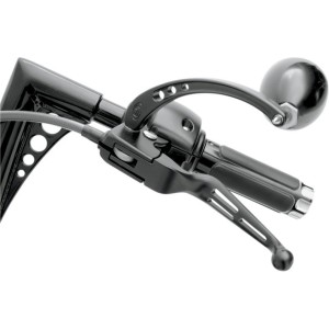 SET LEVERS WIDE BLADE SLOTTED BLACK HARLEY DAVIDSON XL SPORTSTER 14-21