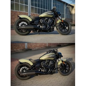 POT D'ÉCHAPPEMENT SLIP-ON MILLER YUKON 4" APPROUVÉ UE INDIAN SCOUT 2025-2026