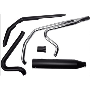 EXHAUST 2INTO1 KHROME WERKS OUTLAW SR BLACK HARLEY DAVIDSON FLH FLT TOURING 2017-2025