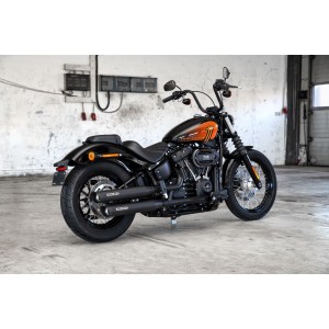 AUSPUFFANLAGEN SLIP-ON MILLER DESTINY 4" EU ZULASSUNG SCHWARZ HARLEY DAVIDSON FXBBS STREET BOB 2021-2024