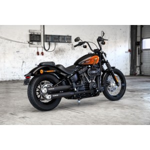 AUSPUFFANLAGEN SLIP-ON MILLER DESTINY 4" EU ZULASSUNG SCHWARZ HARLEY DAVIDSON FXBBS STREET BOB 2021-2024