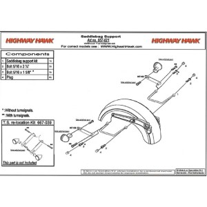 CADRE DE SUPPORT SACOCHES HH CHROME HARLEY DAVIDSON XL SPORTSTER 2004-2021