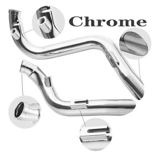 EXHAUSTS SYSTEM DRAG PIPES SHORT CURVED 1-3/4" HARLEY DAVIDSON XL SPORTSTER 1986-2021