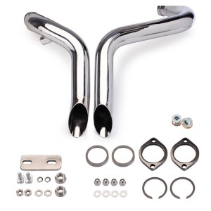 POT D'ÉCHAPPEMENT DRAG PIPES COURT COURVE 1-3/4" HARLEY DAVIDSON XL SPORTSTER 1986-2021
