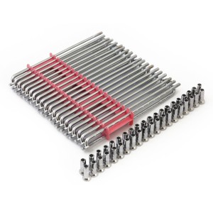 SET DI RAGGI DA 16" 170 MM CROMATI PER CERCHIO MOTO E HARLEY DAVIDSON