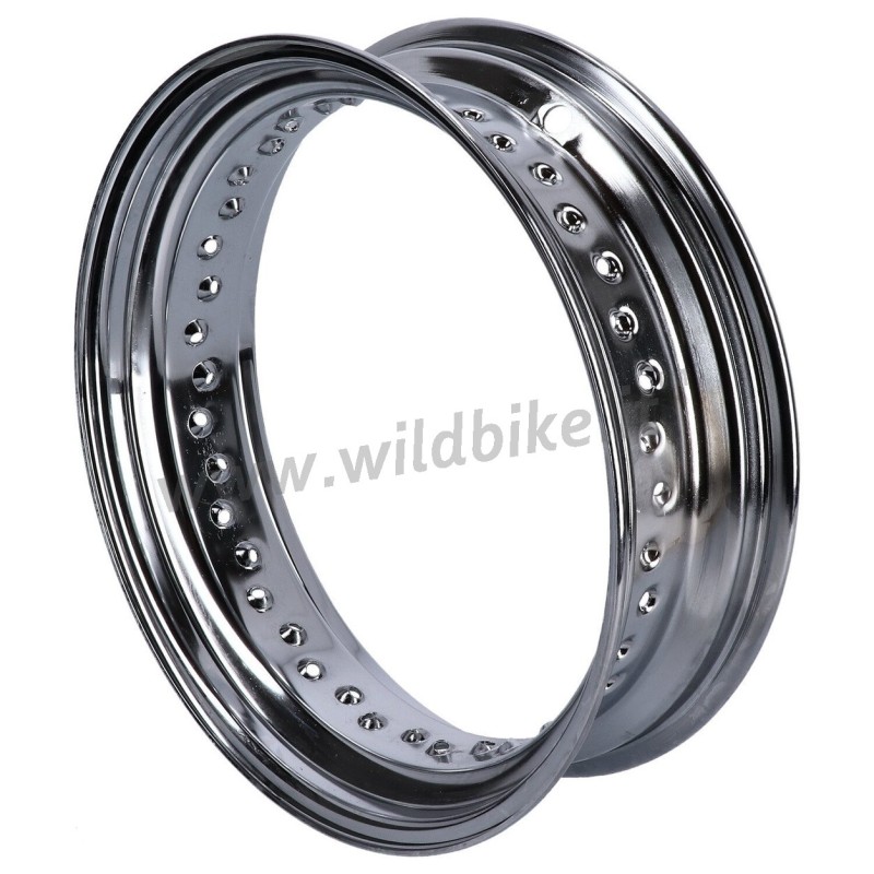 CERCHIO IN ACCIAIO CROMATO 40 RAGGI  4.5 x 16"  MOTO E HARLEY DAVIDSON