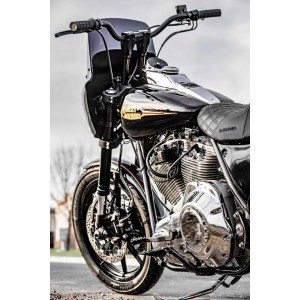 BLACK HANDLEBAR PODIUM V-TWIN TRACKER 1" HARLEY DAVIDSON SOFTAIL 2018-2025