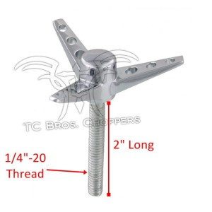BULLONE TRI-BAR A FARFALLA CROMATO 1/4"-20 PER FILTRO ARIA TC BROS HARLEY DAVIDSON