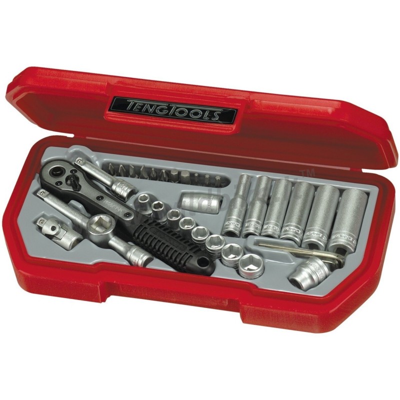 35 PIECE 1/4" INCH SOCKET SET MAINTENANCE FOR HARLEY DAVIDSON
