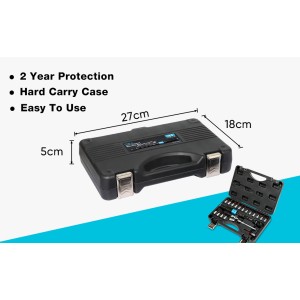 PROFESSIONAL TORQUE WRENCH KIT 1/4" 2-25 NM 21 BIT FOR MOTORCYCLE