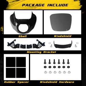 WINDSCHUTZSCHEIBE FAIRING QUARTER SPORT 13" HARLEY DAVIDSON SOFTAIL FXBB STREET BOB 2018-2026