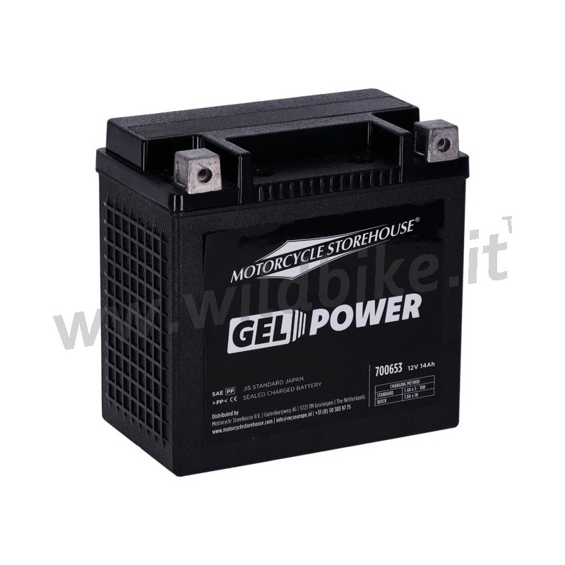 BATTERY HIGH PERFORMANCE GEL 12V 14 AH 260 CCA HARLEY DAVIDSON XL SPORTSTER 2004-2013