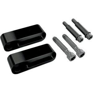 BLACK PASSENGER FOOTREST EXTENSION KIT HARLEY DAVIDSON FLH FLT TOURING 2010-2025