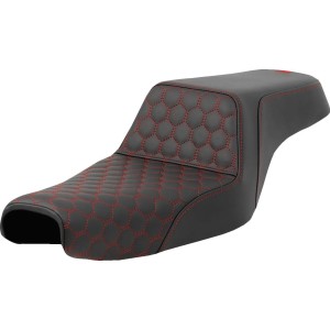 COMFORT SEAT STEP UP HONEYCOMB RED WITH GEL 3.3 GAL HARLEY DAVIDSON XL SPORTSTER 2004-2022