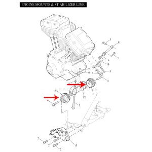 FRONT ISOLATOR MOUNT ENGINE 16207-09 HARLEY DAVIDSON FLH FLT TOURING 2017-2024