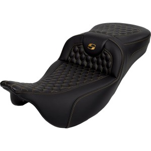 SELLE COMFORT AVEC GEL ROADSOFA HONEYCOMB™ GOLD HARLEY DAVIDSON FLH FLT TOURING 2008-2025