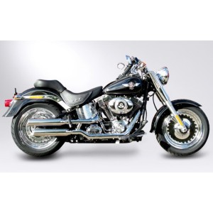 AUSPUFF SCHALLDÄMPFER MILLER HUNTER SLIP-ON EU-ZUGELASSEN HARLEY DAVIDSON FLS SOFTAIL SLIM 2012-2017