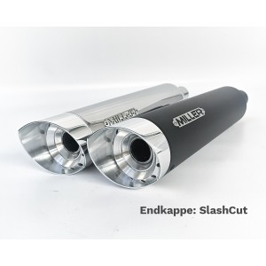 AUSPUFF SCHALLDÄMPFER MILLER HUNTER SLIP-ON EU-ZUGELASSEN HARLEY DAVIDSON FLS SOFTAIL SLIM 2012-2017