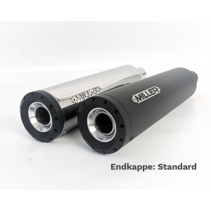 AUSPUFF SCHALLDÄMPFER MILLER HUNTER SLIP-ON EU-ZUGELASSEN HARLEY DAVIDSON FLSTSB SOFTAIL CROSS BONES 2008-2016
