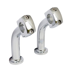 BLACK 5" HANDLEBAR RISERS DOMED HARLEY DAVIDSON FXD DYNA 2006-2017