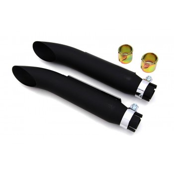 SILENCIEUX D'ECHAPPEMENT UNIVERSEL SLIP-ON WYATT GATLING® TURN OUT 3" NOIRES POUR MOTOS