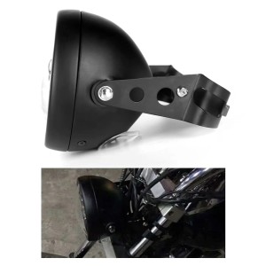 SCHEINWERFERGEHÄUSE SCHWARZES 5-3/4" 145 MM SEITENMONTAGE FÜR MOTORRÄDER