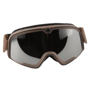 BRILLE VINTAGE ROADSTER CAFE RACER BRAUN FÜR MOTORRAD
