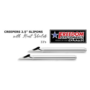AUSPUFFANLAGEN KLASSISCHE 2,5" TRUE-DUALS 33" CREEPER HARLEY DAVIDSON FXST FLST SOFTAIL 07-17