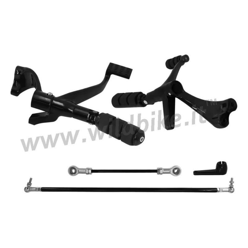 FUSSRASTENANLAGEN DELUXE SCHWARZE HARLEY DAVIDSON XL SPORTSTER 2014-2022