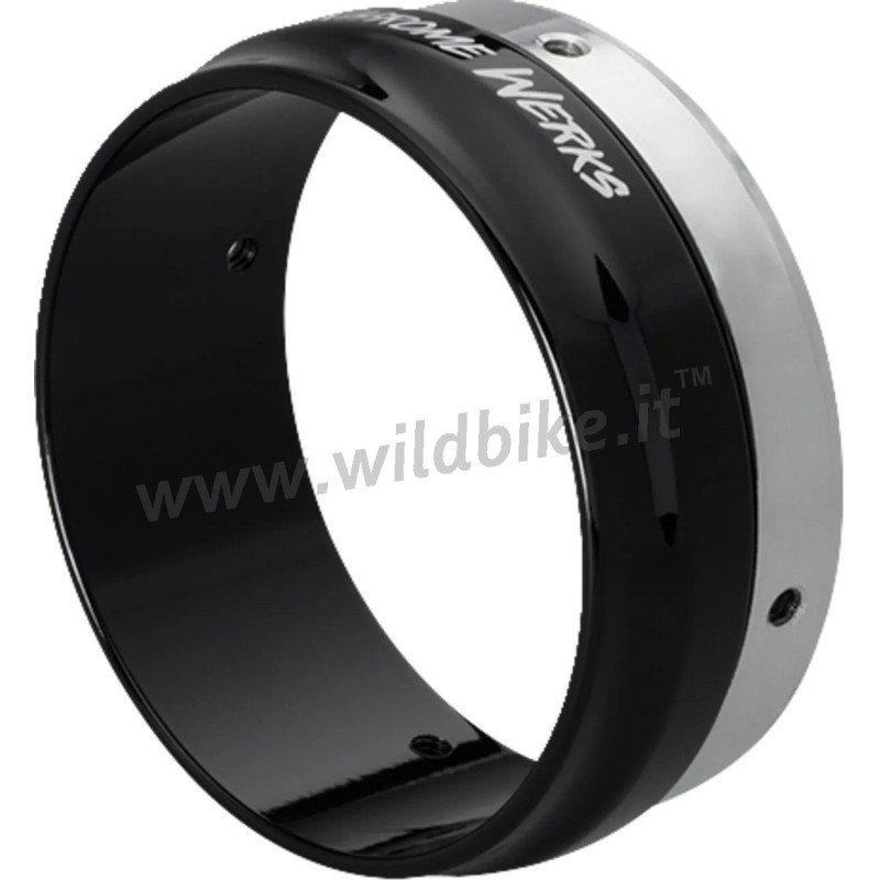 END CAP BILLET RACE 4.5" BLACK FOR MUFFLER EXHAUST KHROME WERKS