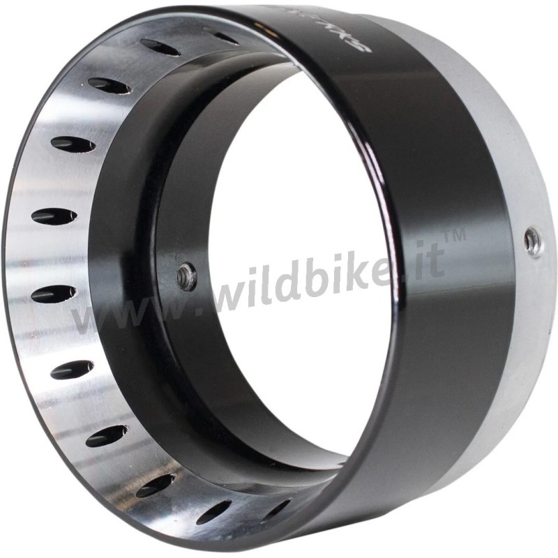 END CAP BILLET TURBINE 4.5" BLACK FOR MUFFLER EXHAUST KHROME WERKS