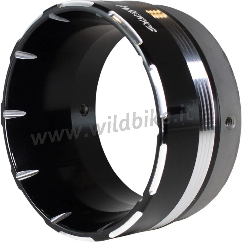 FONDELLO FINALE END CAP TRACER 4.5" NERO PER SCARICO MARMITTA KHROME WERKS