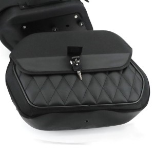 KIT BORSE LATERALI LEGEND GEAR NERE HARLEY DAVIDSON FXBB SOFTAIL STREET BOB 2018-2024