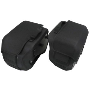 BLACK SADDLEBAGS LEGEND GEAR SET HARLEY DAVIDSON FXBB SOFTAIL STREET BOB 2018-2024