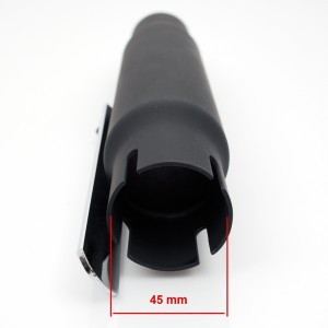 POT D'ÉCHAPPEMENT UNIVERSEL SILENCIEUX COURT 30 CM NOIR MOTO